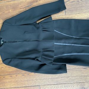 Boss peplum wool suit